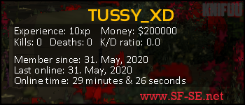Player statistics userbar for TUSSY_XD