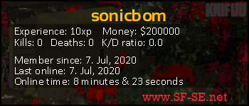 Player statistics userbar for sonicbom