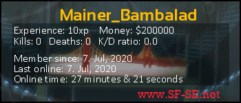 Player statistics userbar for Mainer_Bambalad