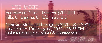 Player statistics userbar for Eros_thepro