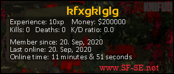 Player statistics userbar for kfxgklglg