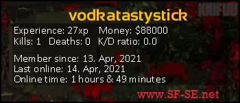 Player statistics userbar for vodkatastystick