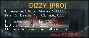 Player statistics userbar for DIZZY_[PRO]