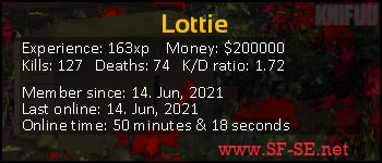 Player statistics userbar for Lottie