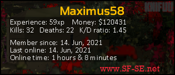 Player statistics userbar for Maximus58