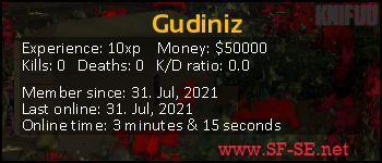 Player statistics userbar for Gudiniz
