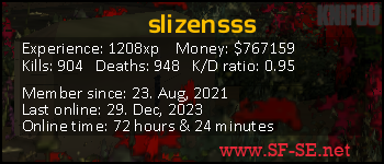 Player statistics userbar for slizensss