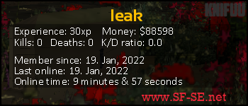 Player statistics userbar for leak