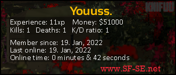 Player statistics userbar for Youuss.