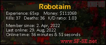 Player statistics userbar for Robotaim
