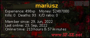 Player statistics userbar for mariusz