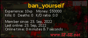 Player statistics userbar for ban_yourself
