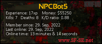 Player statistics userbar for NPCBot5