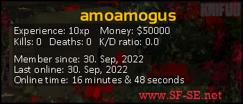 Player statistics userbar for amoamogus