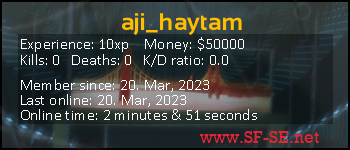 Player statistics userbar for aji_haytam