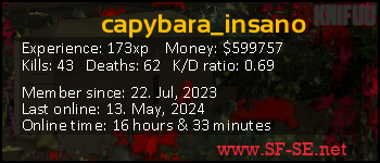 Player statistics userbar for capybara_insano