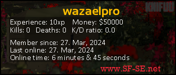 Player statistics userbar for wazaelpro