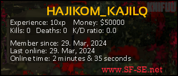 Player statistics userbar for HAJIKOM_KAJILQ