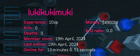 Player statistics userbar for lukikukimuki