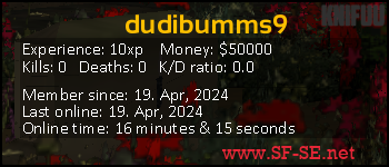 Player statistics userbar for dudibumms9