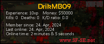 Player statistics userbar for DrikMB09