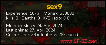Player statistics userbar for sex9