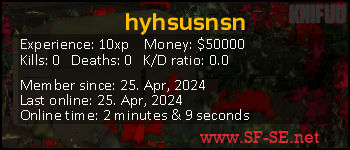 Player statistics userbar for hyhsusnsn