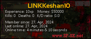 Player statistics userbar for LINKKeshan10